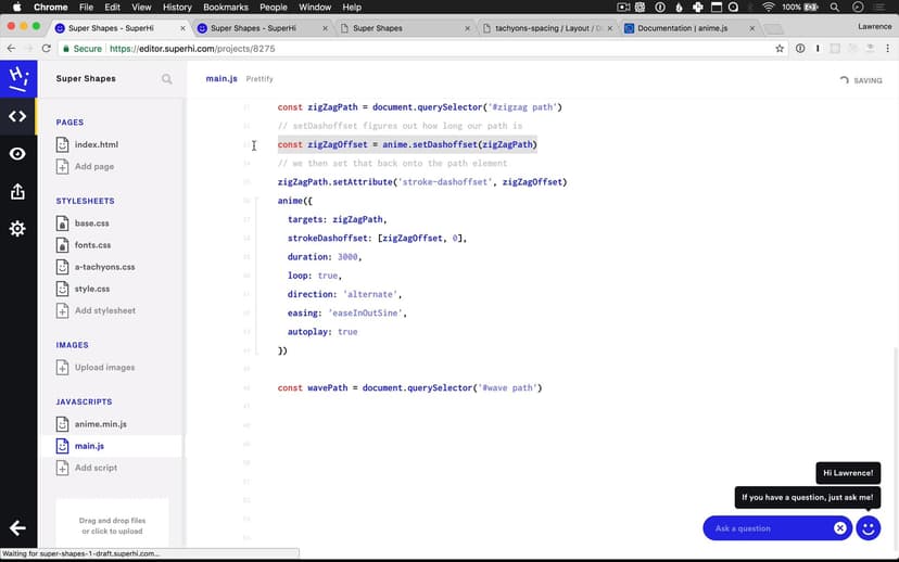 Using the same path technique to create a wave animation