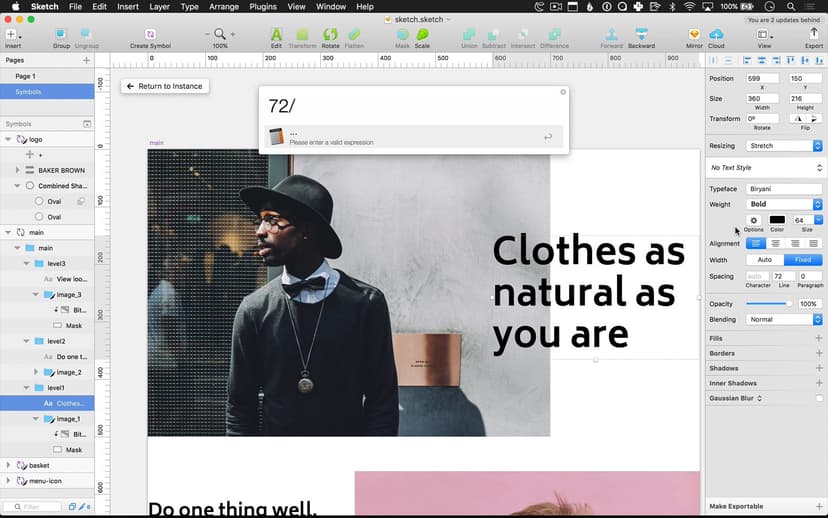 Overlaid offset text effect using absolutes