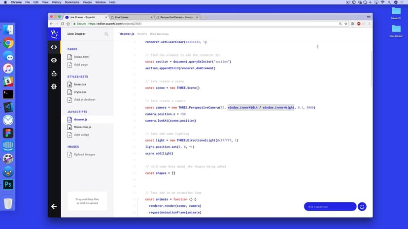 Changing our camera settings