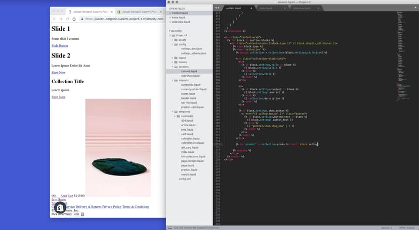 Marking up the Content Sections