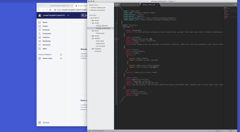 Adding Shopify's currency settings to Settings_Schema