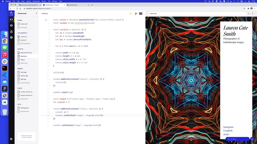 Changing the texture in a slideshow