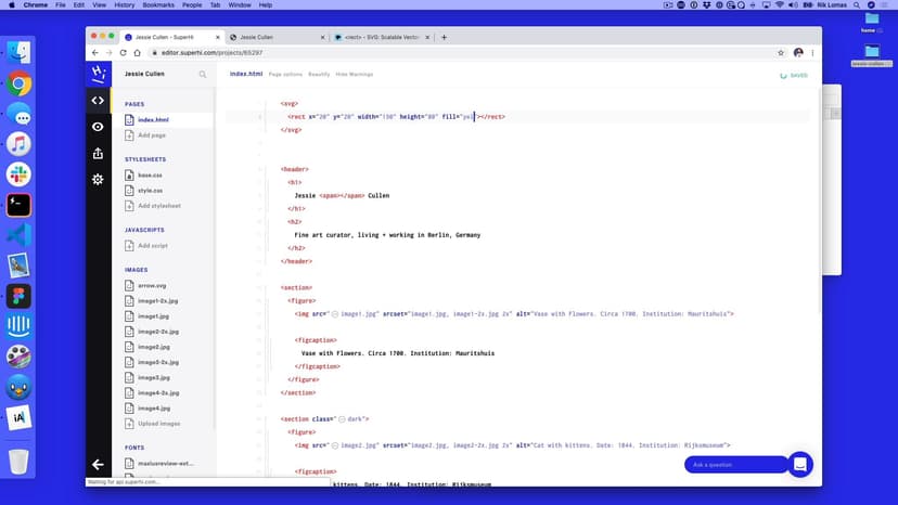 Making an SVG image from scratch