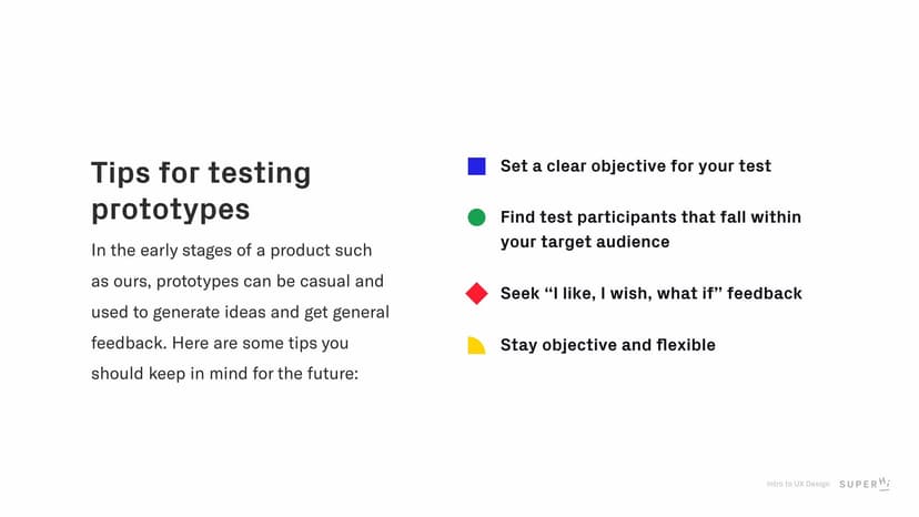 Tips for testing prototypes