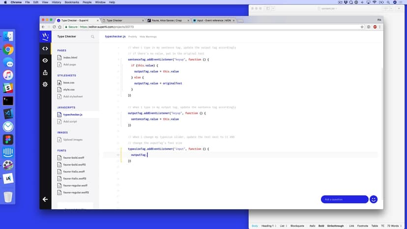 Hooking Javascript up with our range tag