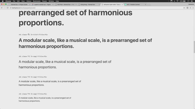 Typographic header styles